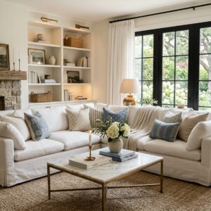 Read more about the article 6 Stunning Nancy Meyers Living Room Ideas That Feel Cozy & Luxurious