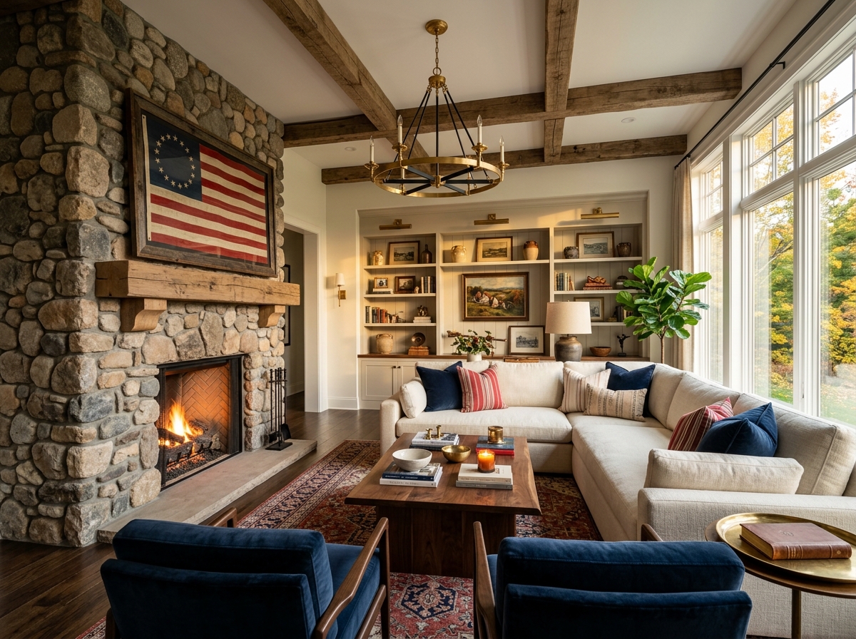Read more about the article 10 Americana Living Room Ideas for Timeless American Style