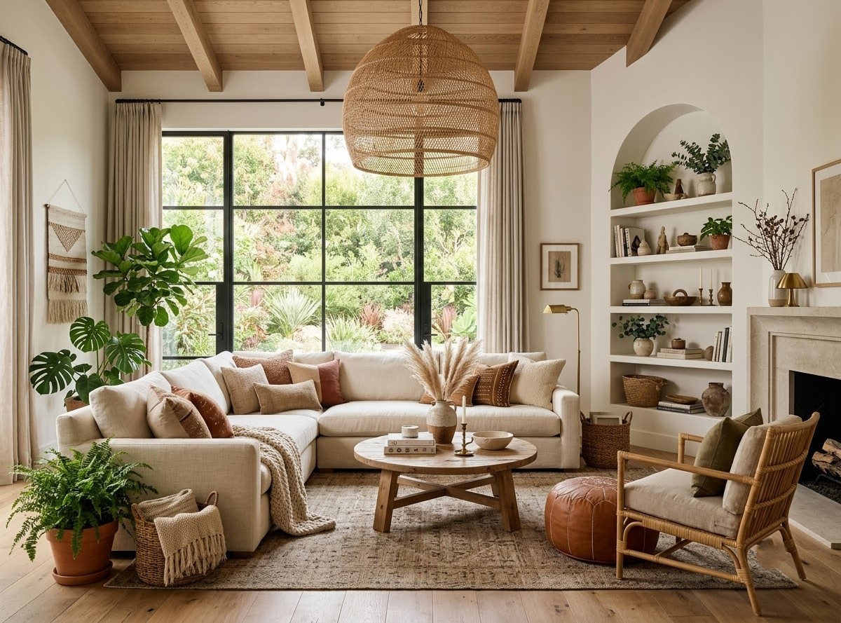 Read more about the article 20 Boho Living Room Ideas That Look Luxurious & Cozy